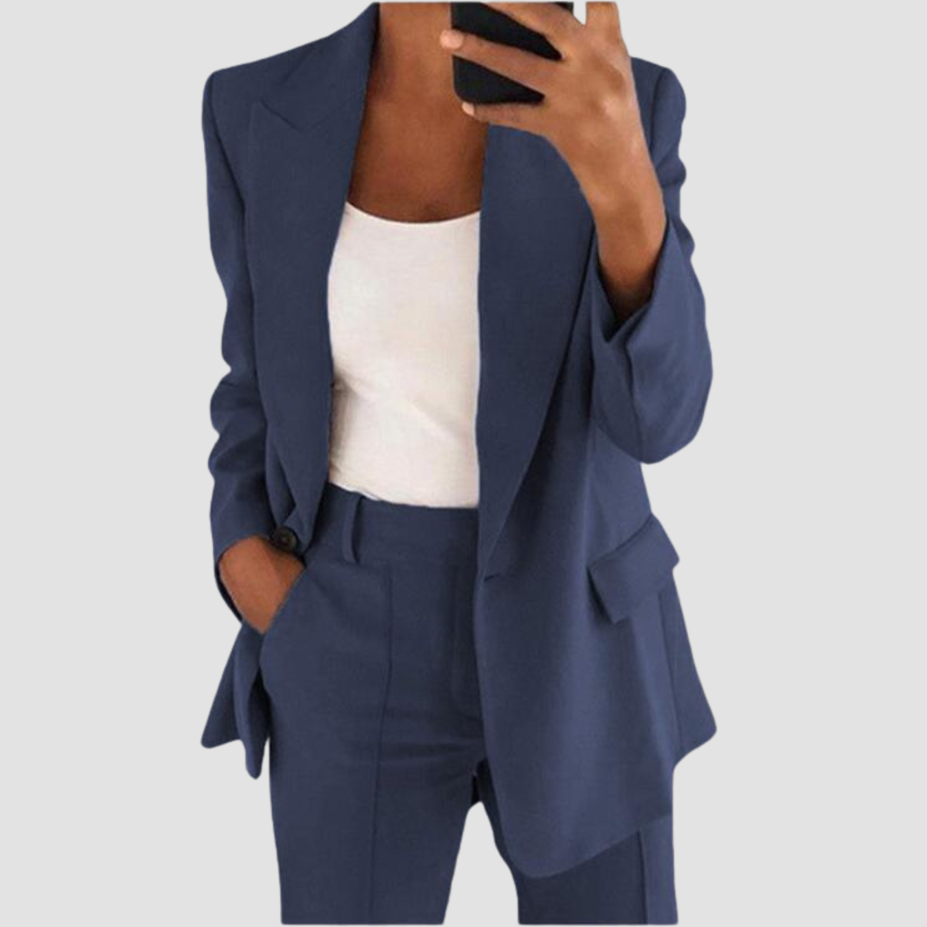 Mira | Chaqueta de traje y pantalón ajustado con bolsillos