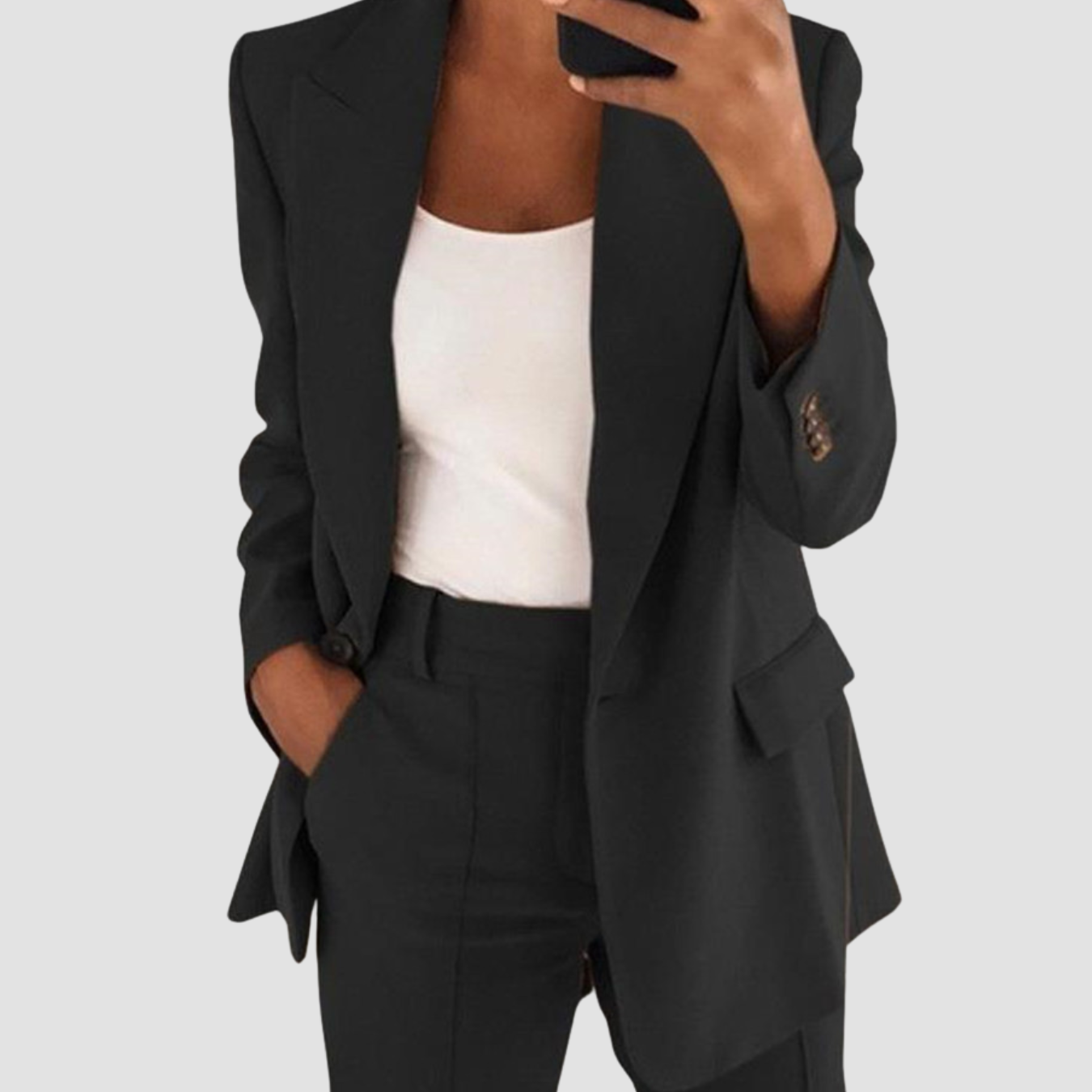Mira | Chaqueta de traje y pantalón ajustado con bolsillos