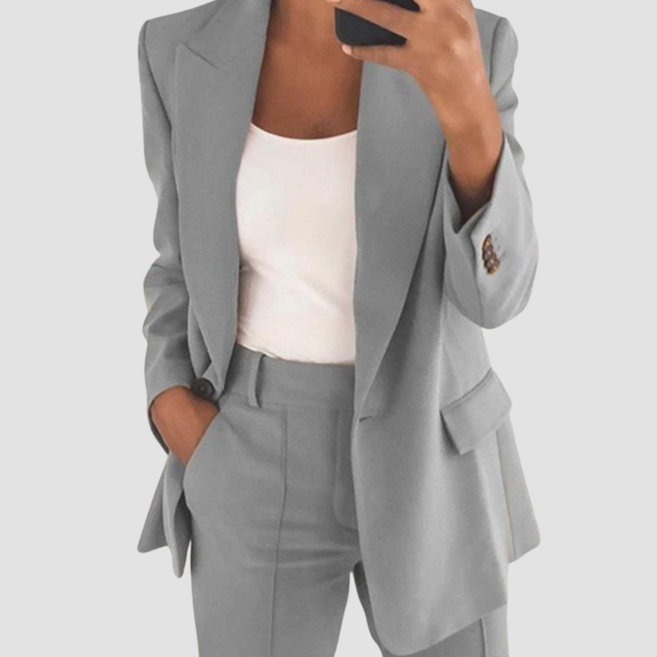 Mira | Chaqueta de traje y pantalón ajustado con bolsillos
