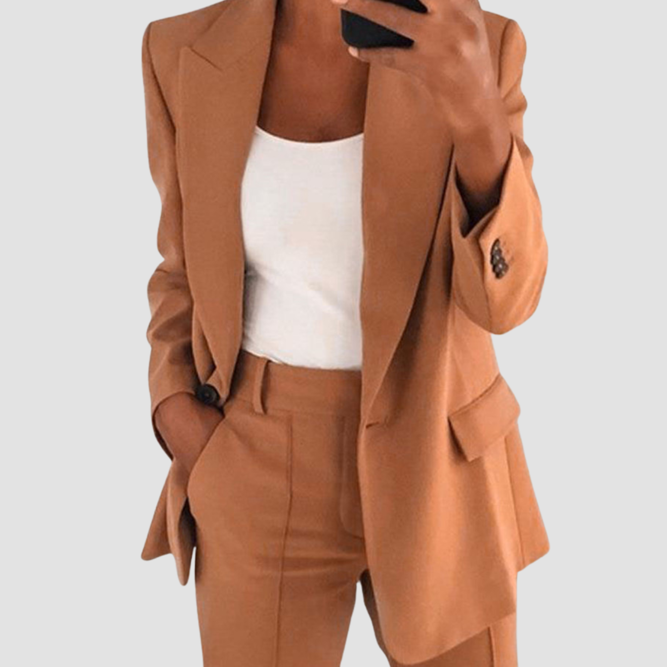 Mira | Chaqueta de traje y pantalón ajustado con bolsillos