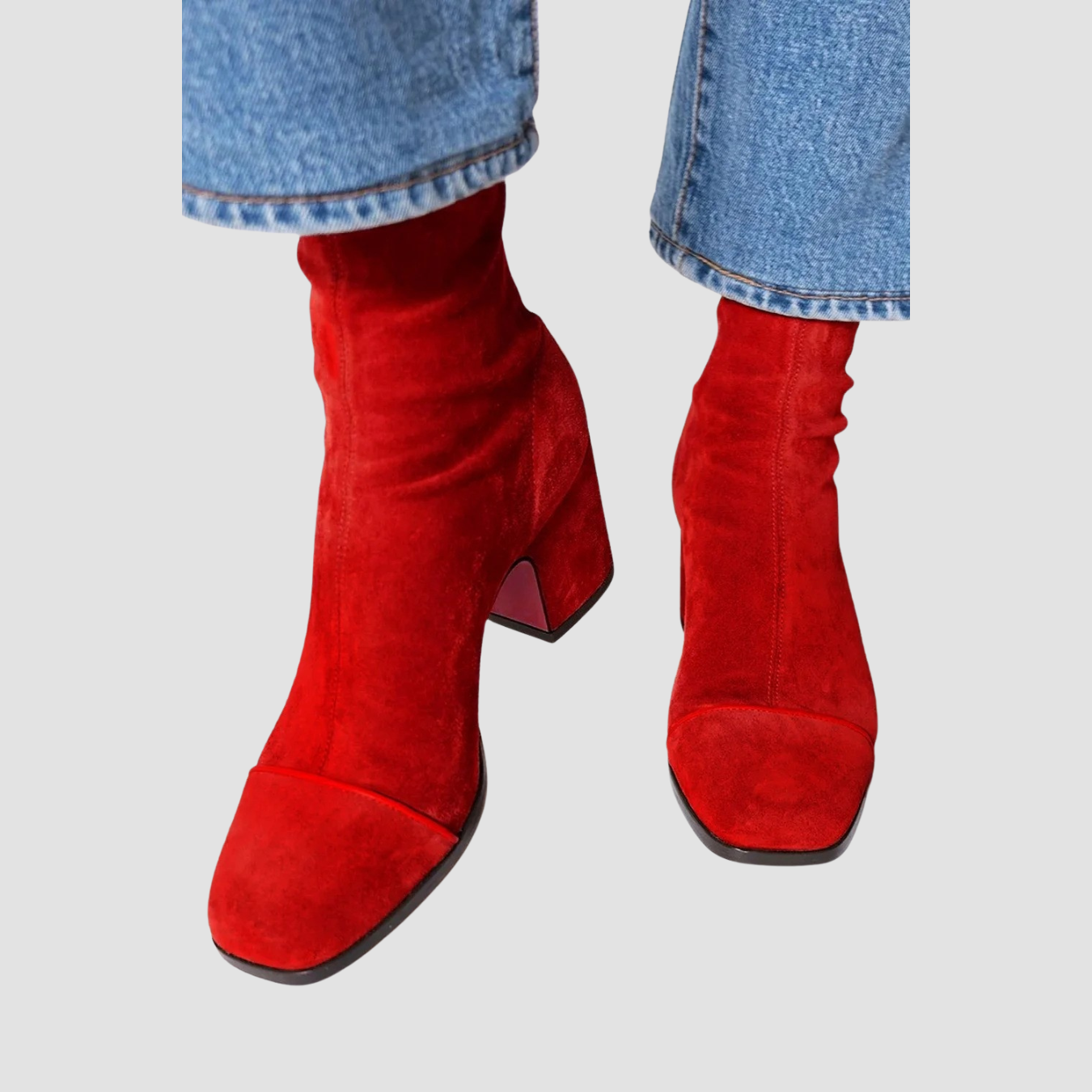 Kaia | Botas de ante con tacón alto