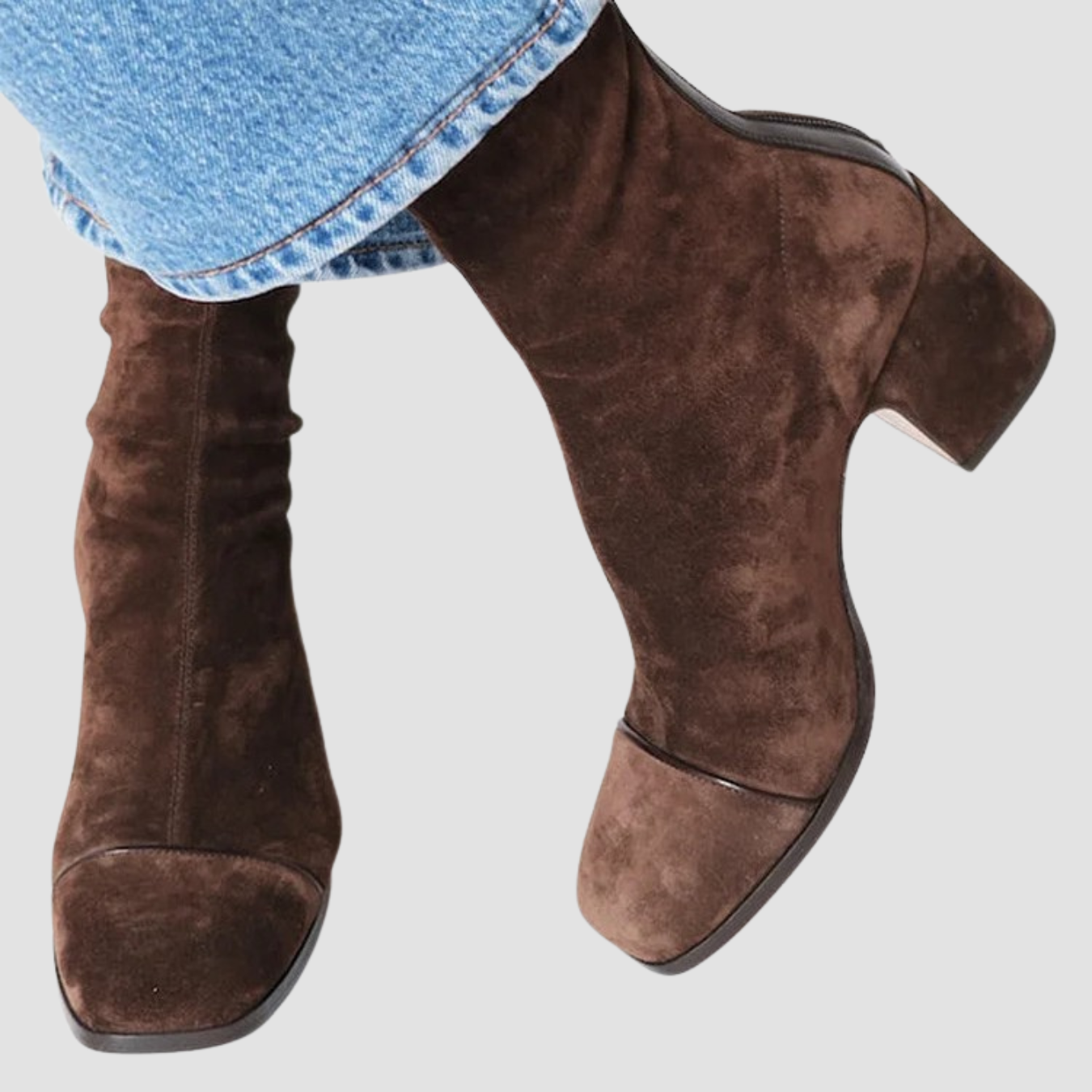 Kaia | Botas de ante con tacón alto