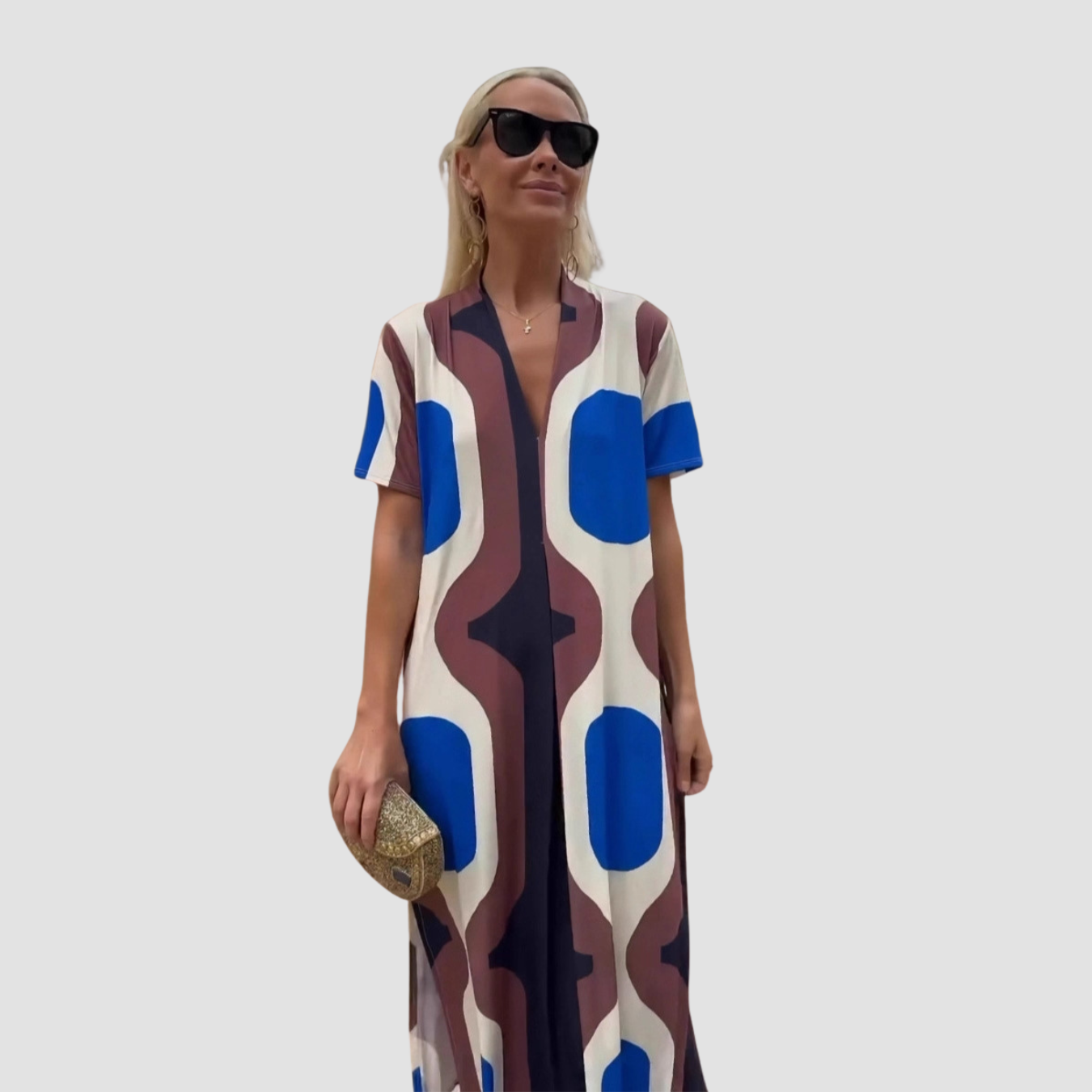 Amora | Vestido étnico de manga corta