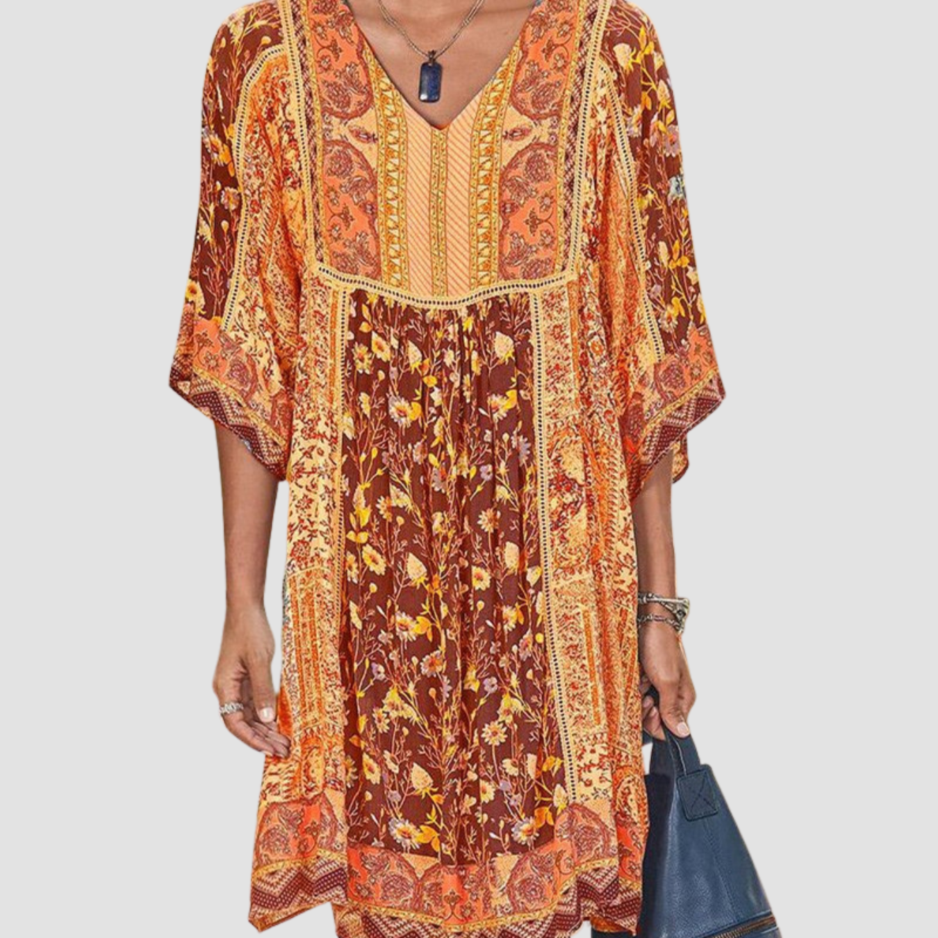 Novea | Vestido bohemio con escote en pico
