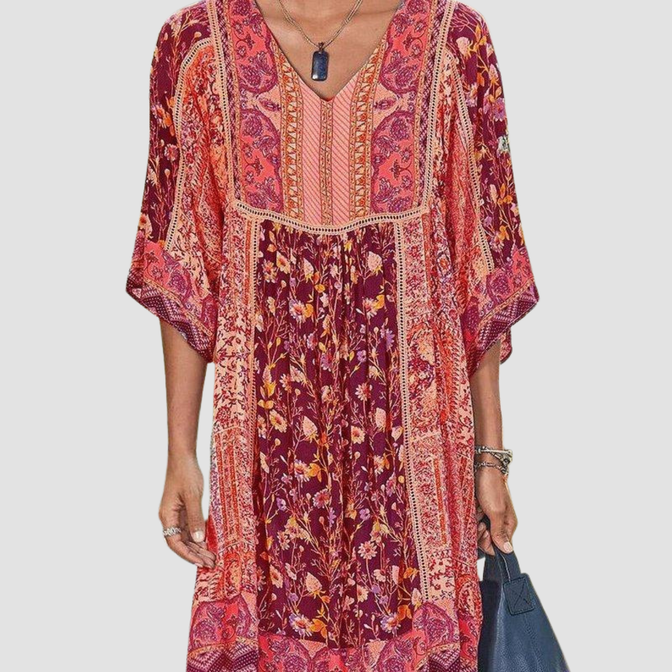 Novea | Vestido bohemio con escote en pico