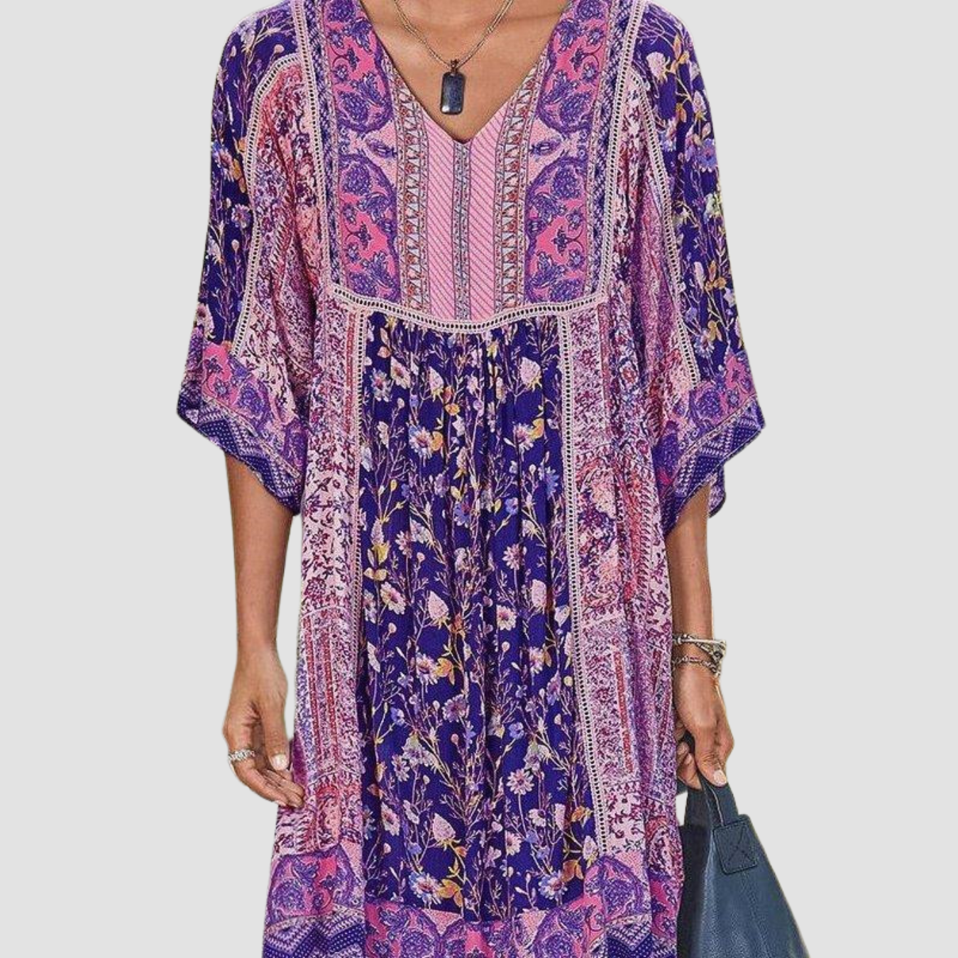 Novea | Vestido bohemio con escote en pico