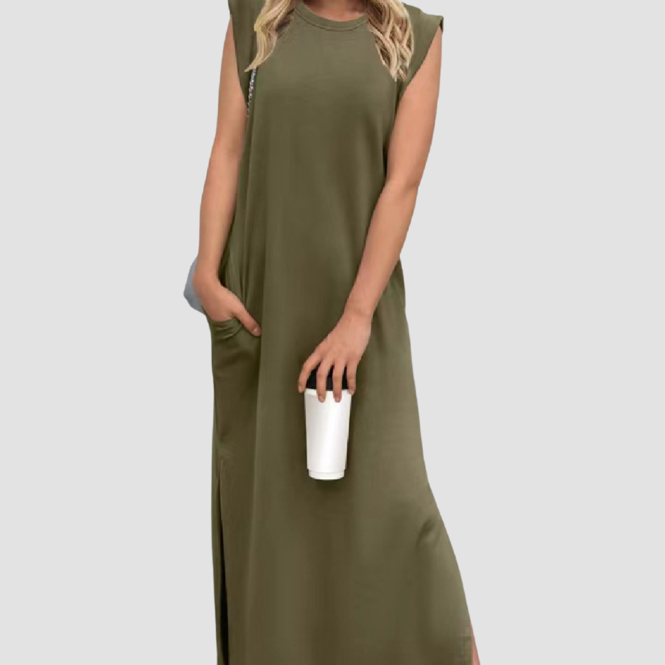 Siena | Vestido con abertura y bolsillos