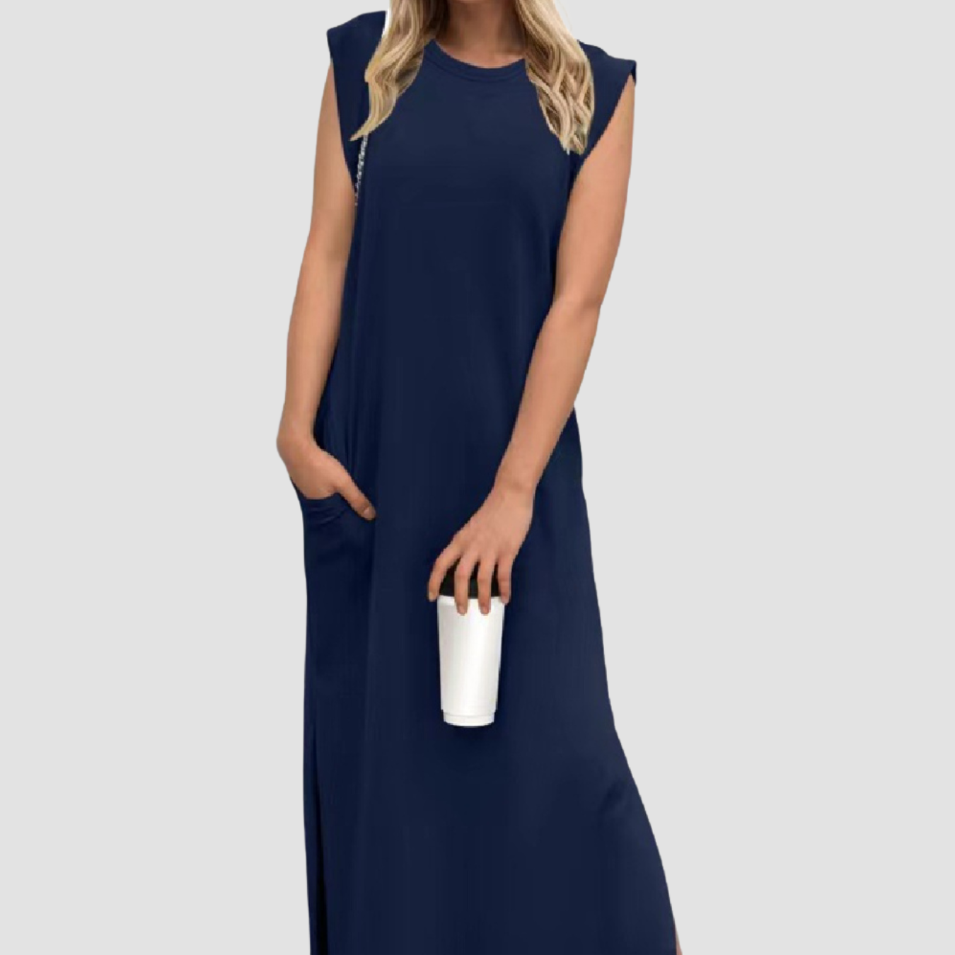 Siena | Vestido con abertura y bolsillos