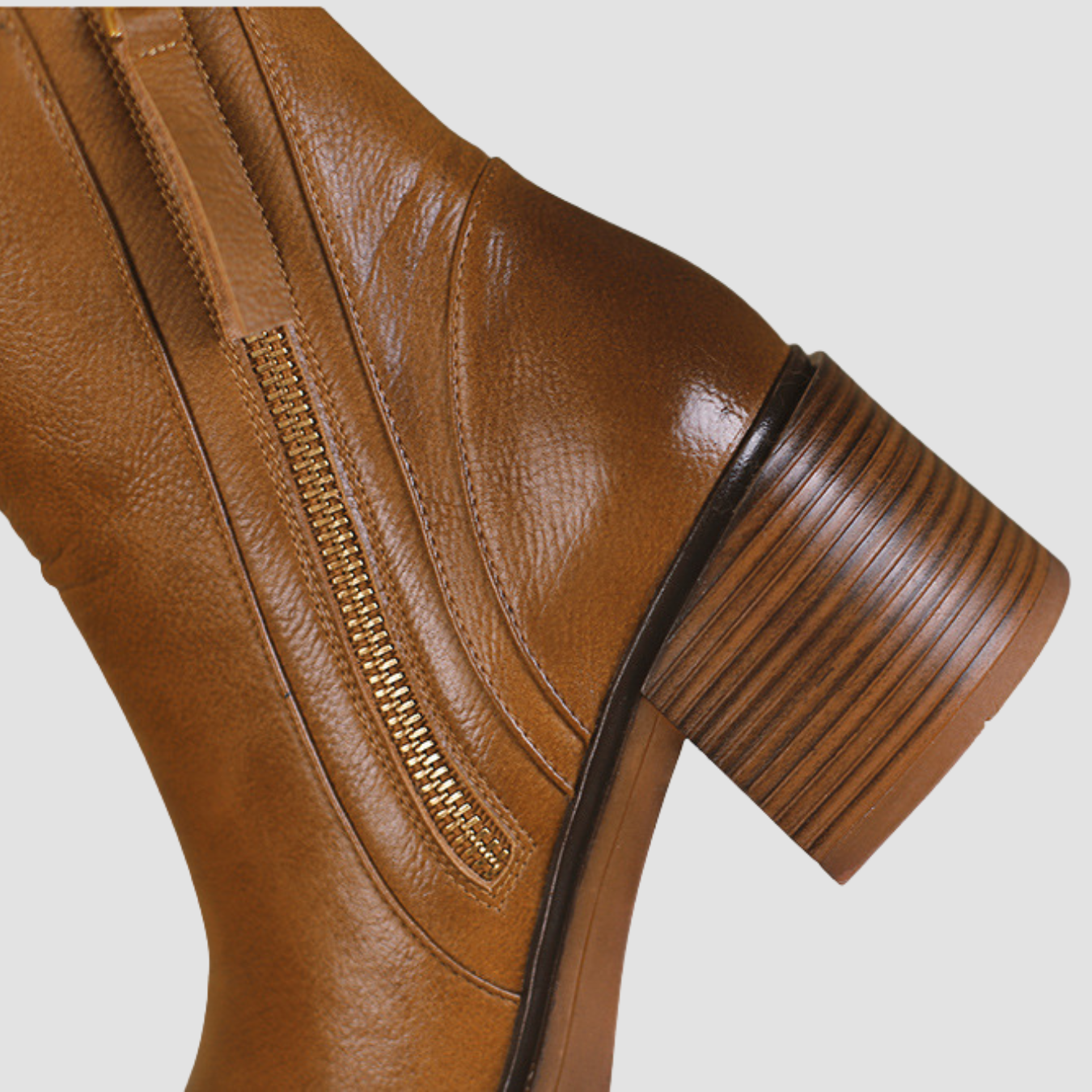Kaia | Botines marrones de tacón grueso