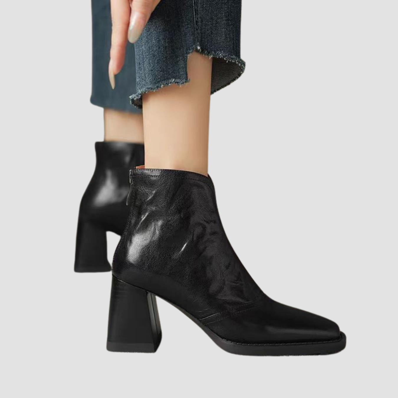Kaia | Botines retro de punta cuadrada