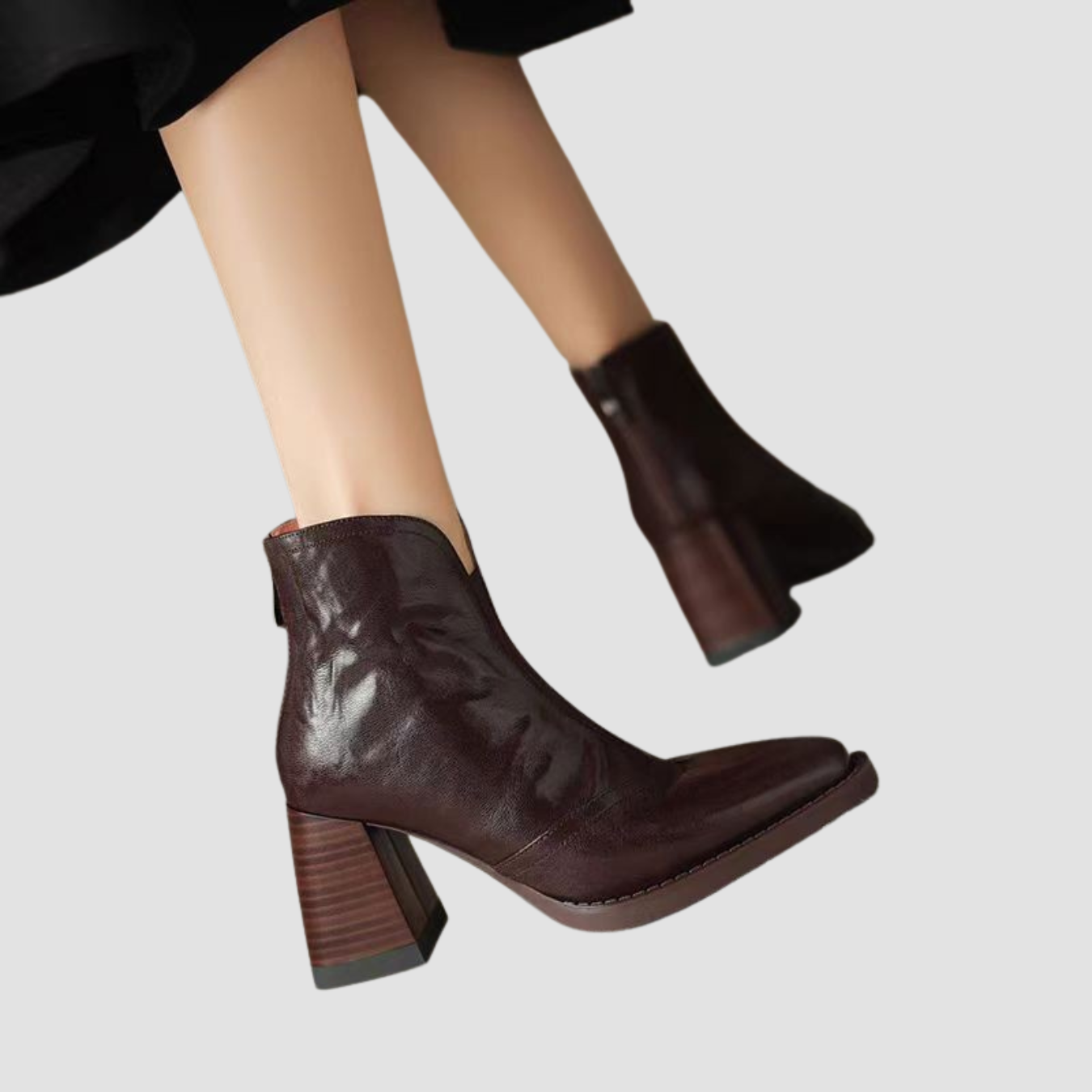 Kaia | Botines retro de punta cuadrada