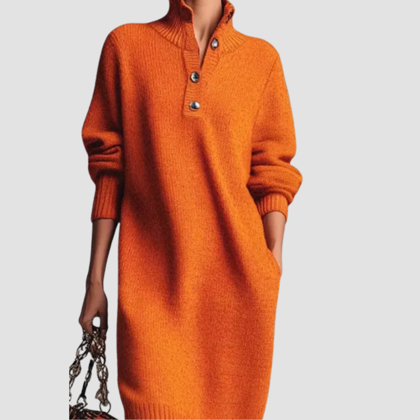 Siena | Vestido de suéter de manga larga