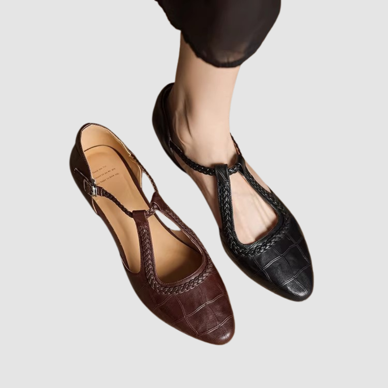 Mireya | Zapatos Trenzados de Tacón Bajo