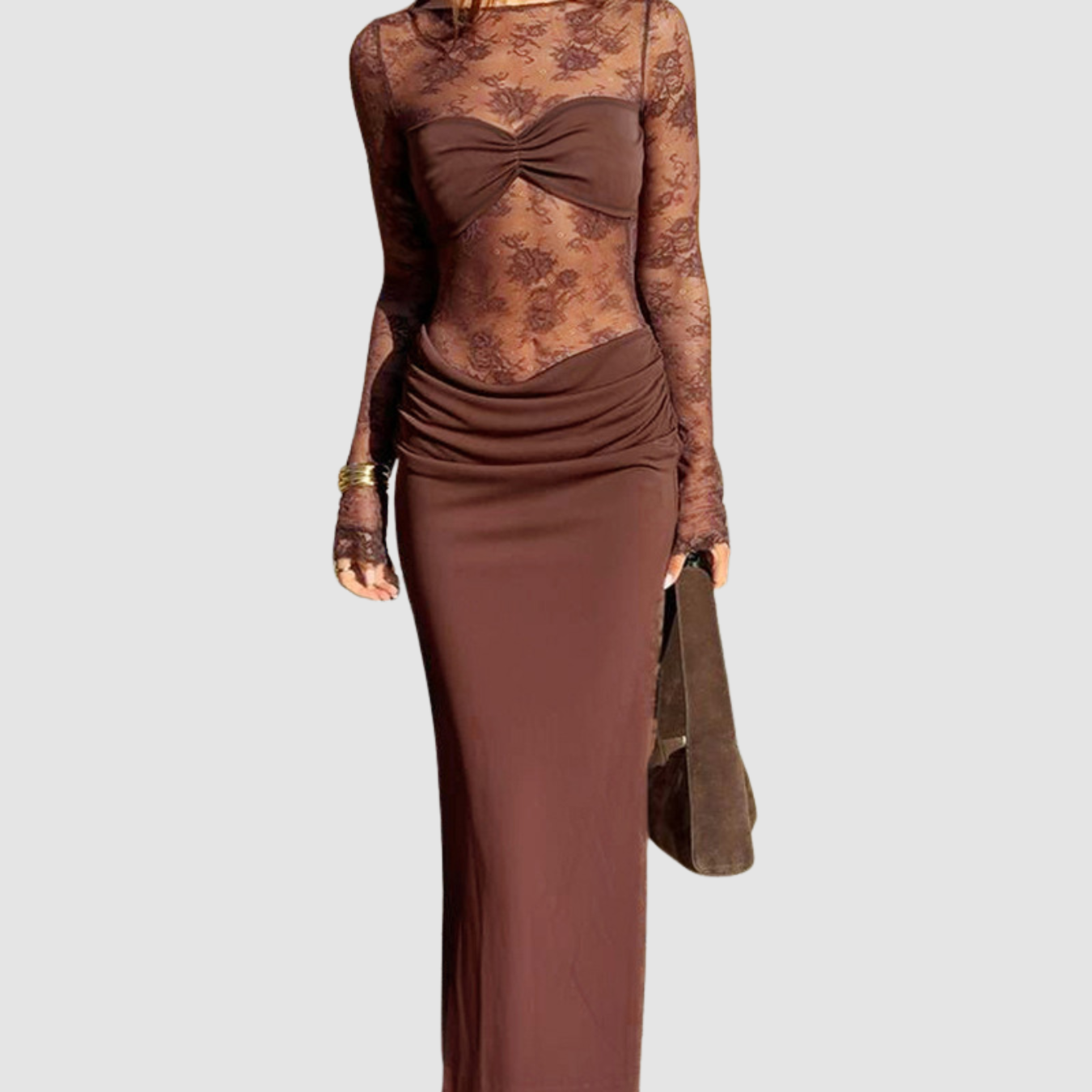 Novea | Vestido de encaje de manga larga