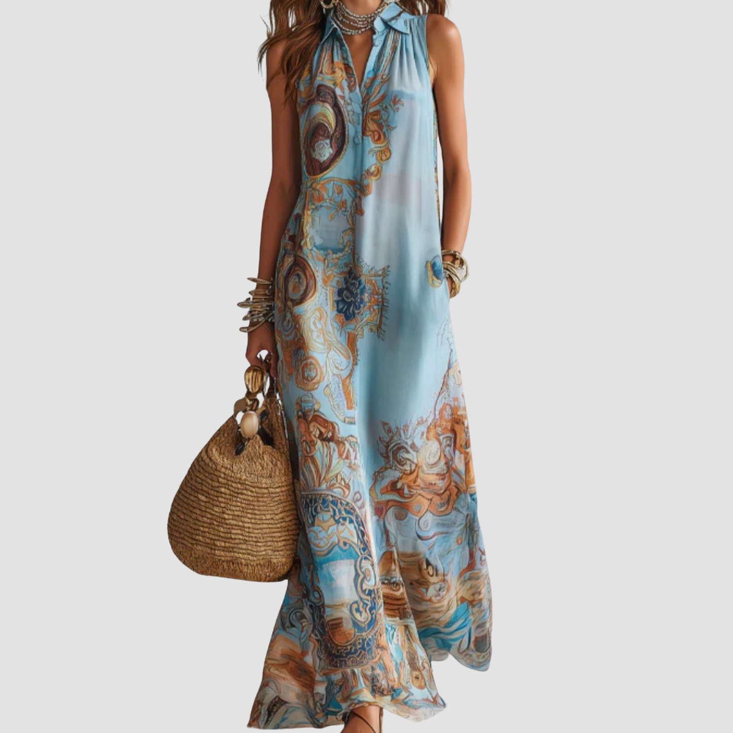 Serena | Vestido blusa mediterráneo