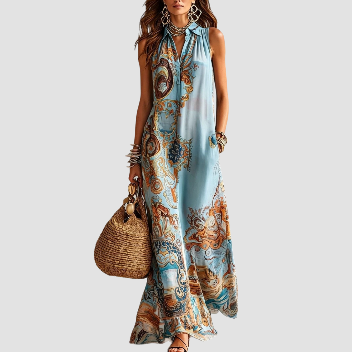 Serena | Vestido blusa mediterráneo