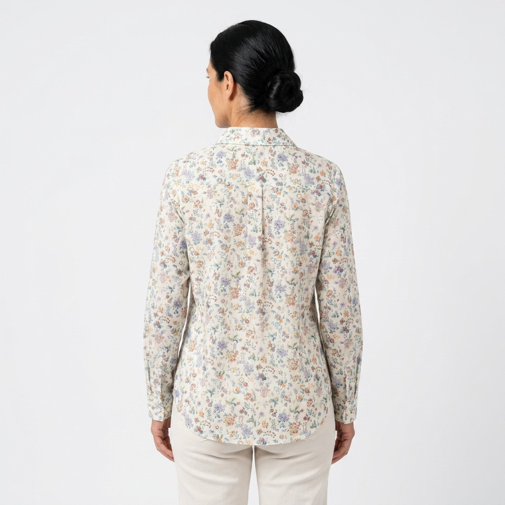 Elena | Delicada blusa floral blanca