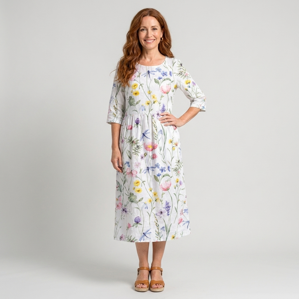 Marisol | Vestido midi floral elegante