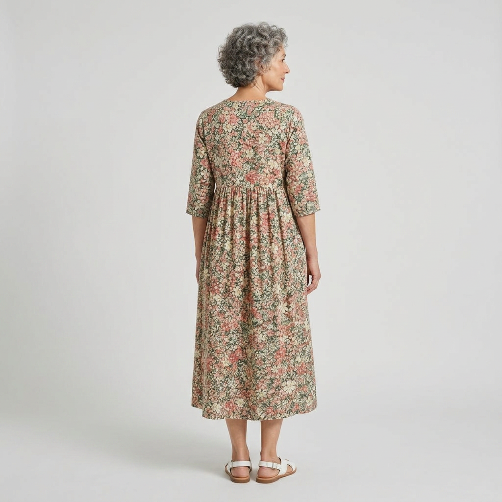 Amalia | Midi dress floral de corte relajado
