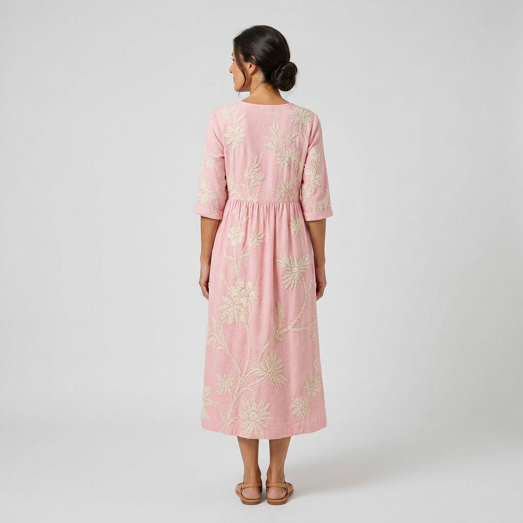 Rosalía | Vestido bordado floral
