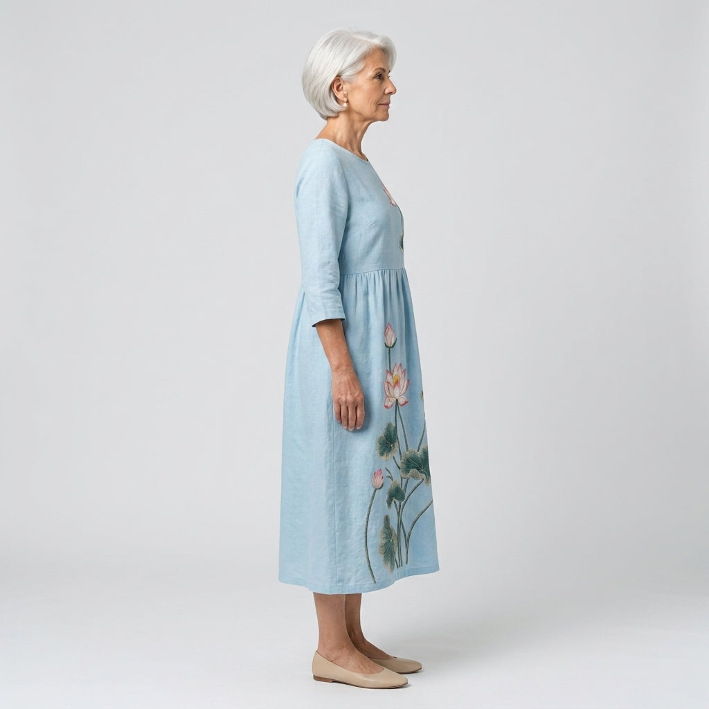 Alma | Embroidered Midi Dress