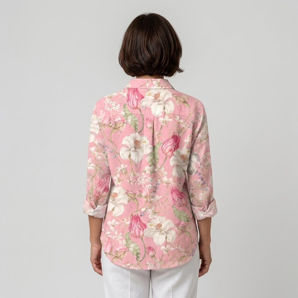 Florencia | Blusa floral rosa pastel