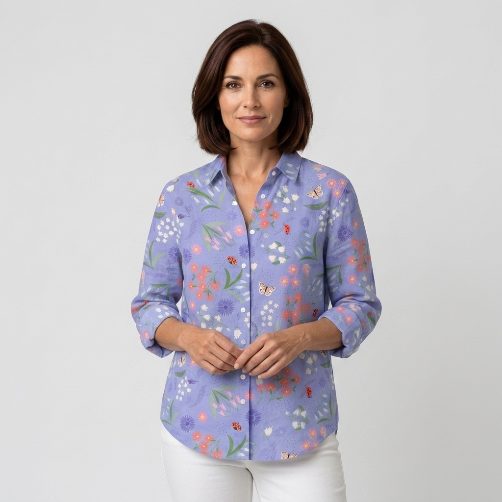 Amelia | Blusa floral lila