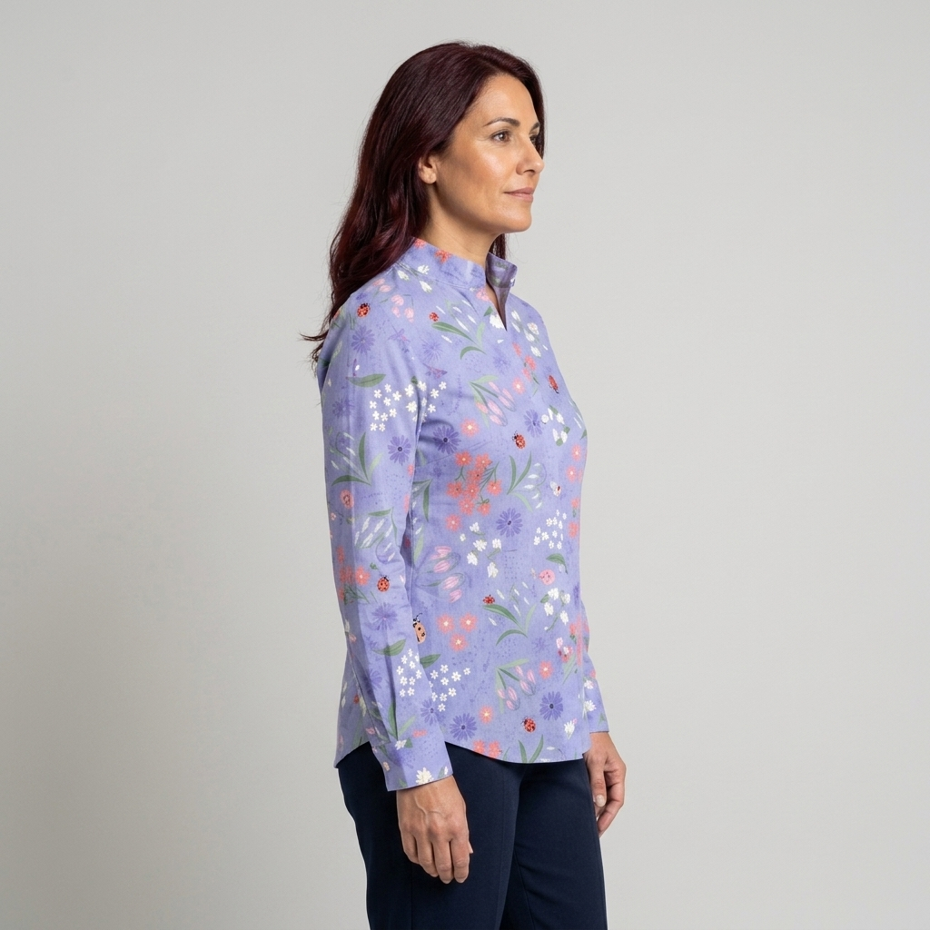 Amelia | Blusa floral lila