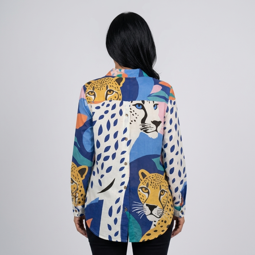 Leona | Blusa artística de leopardo