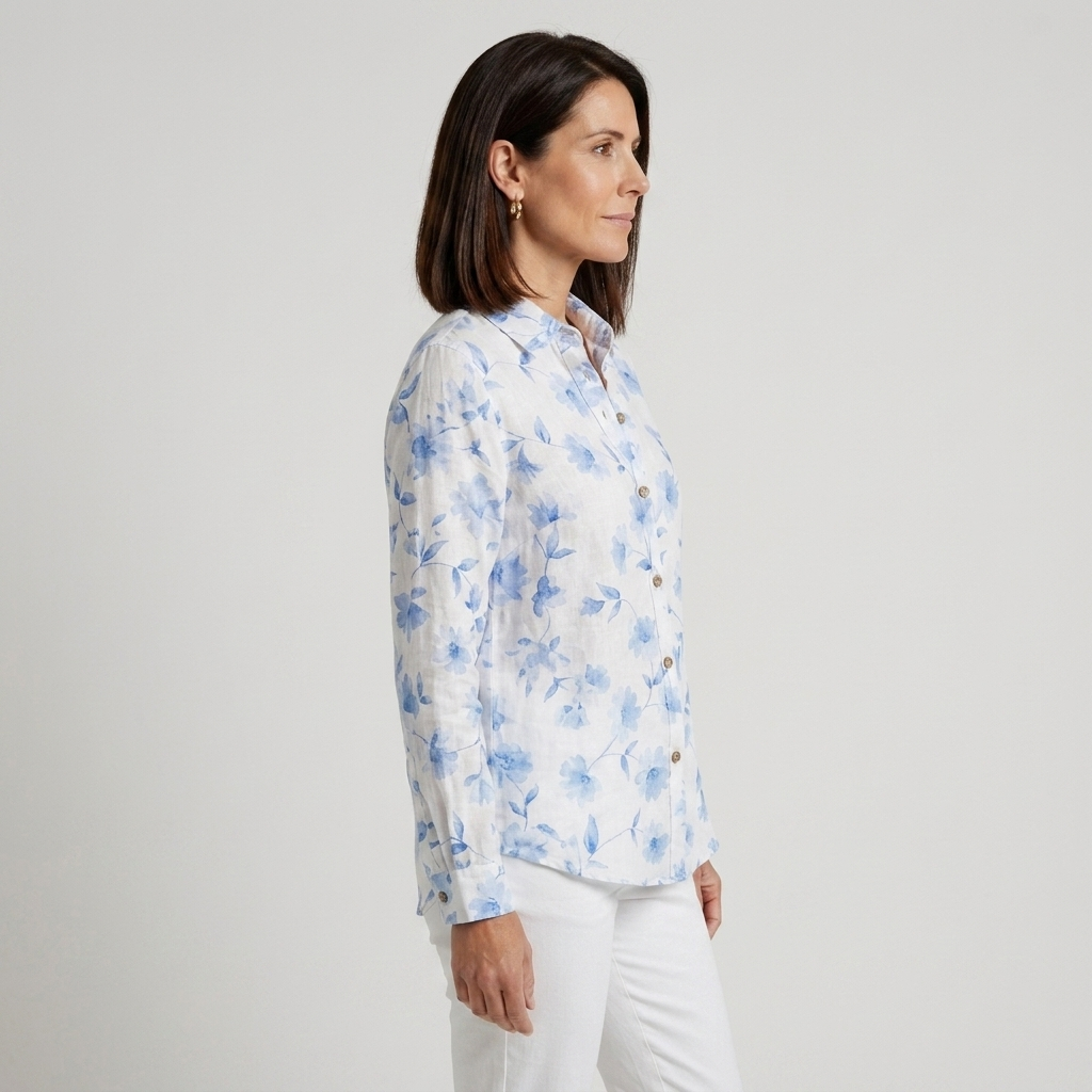 Alba | Blue floral blouse