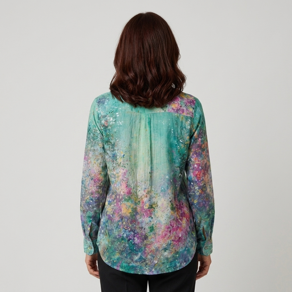 Jade | Blusa artística verde multicolor
