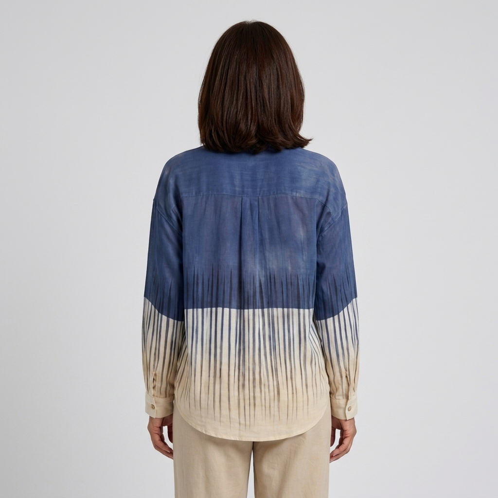 Nerea | Blusa degradada azul y beige