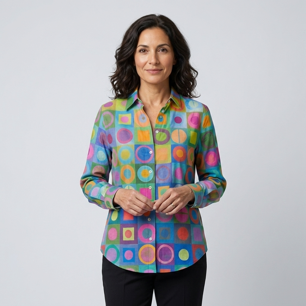 Lucía | Blusa geométrica multicolor