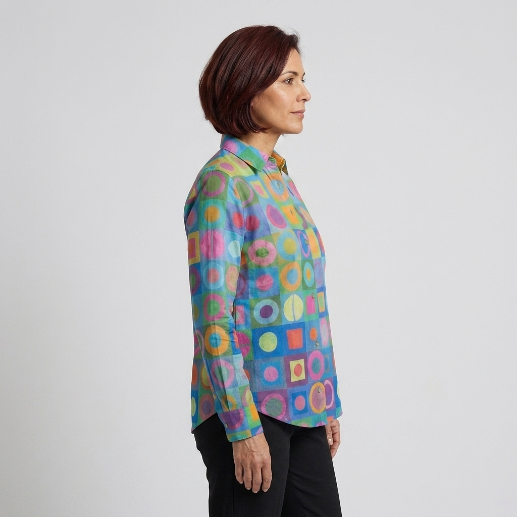 Lucía | Blusa geométrica multicolor