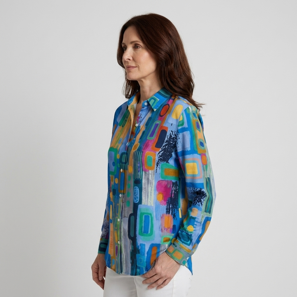 Martina | Blusa abstracta multicolor