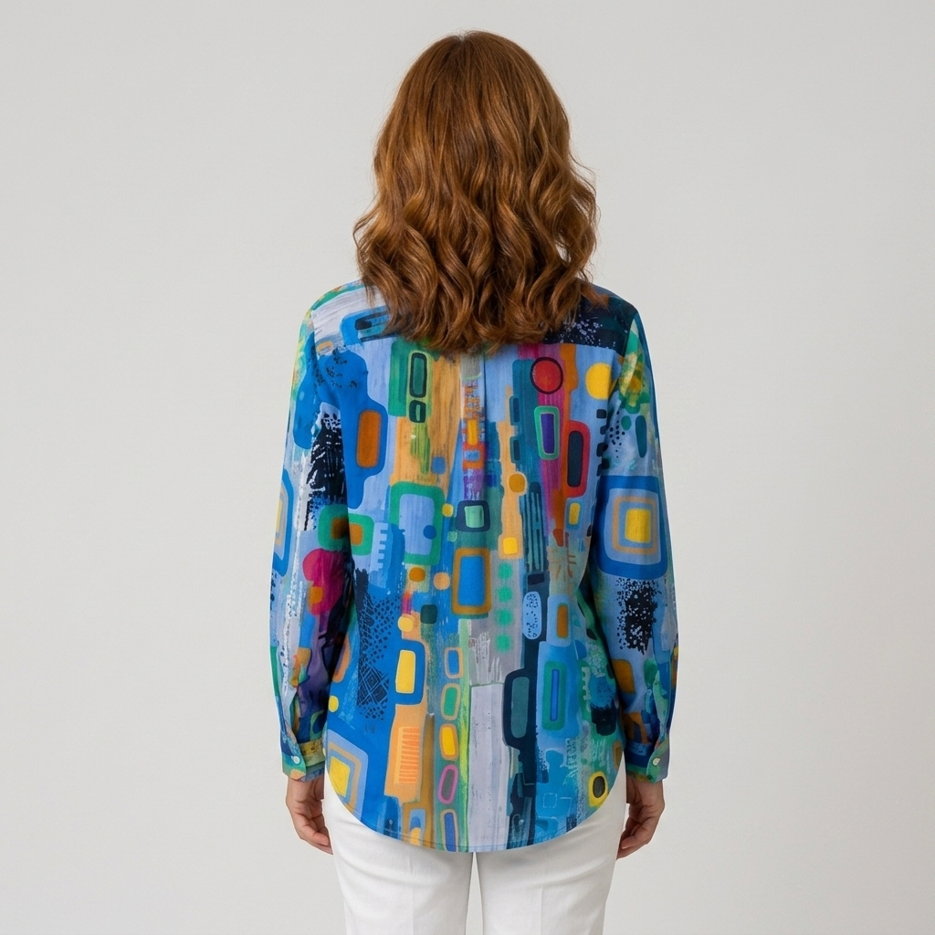 Martina | Blusa abstracta multicolor