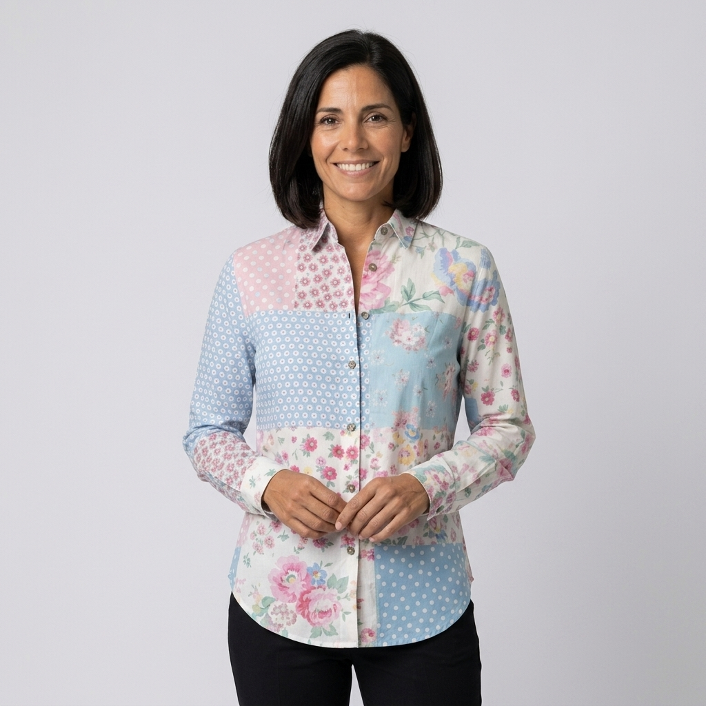 Aurora | Blusa abstracta rosa
