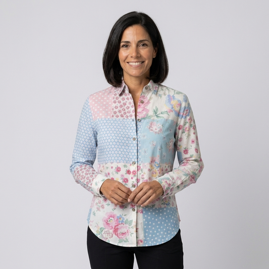 Aurora | Blusa abstracta rosa