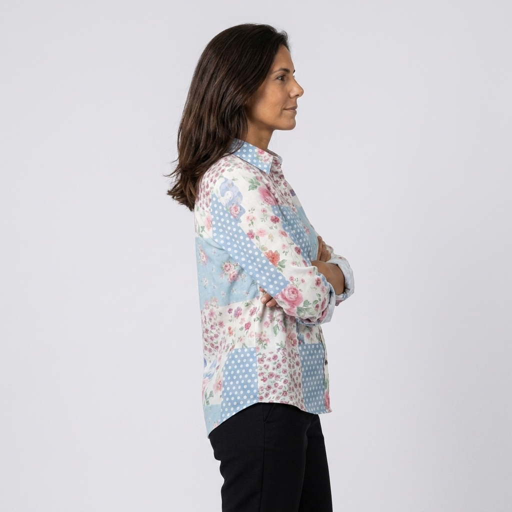 Aurora | Blusa abstracta rosa