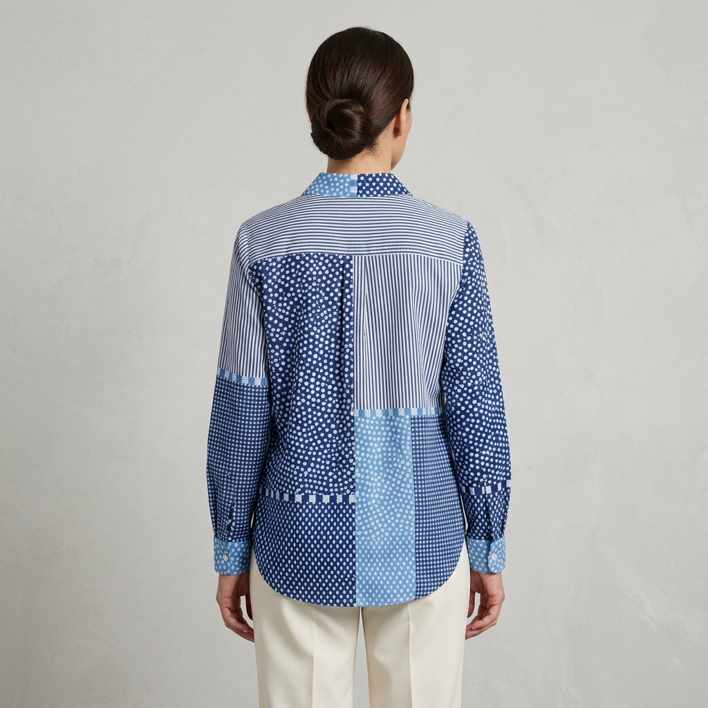 Marina | Blusa estampada azul