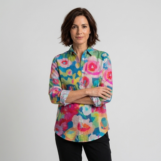 Valentina | Blusa floral colorida