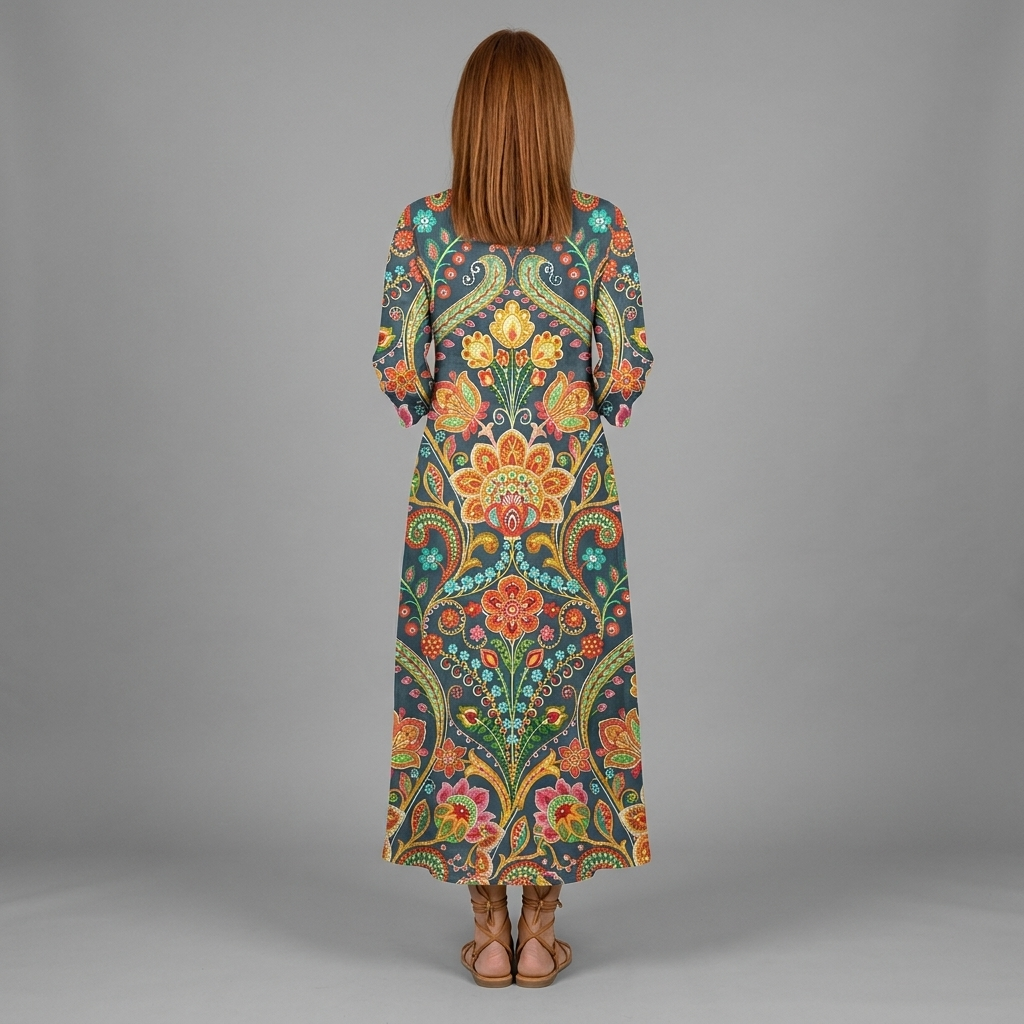 Martina | Vestido atemporal de día multicolor