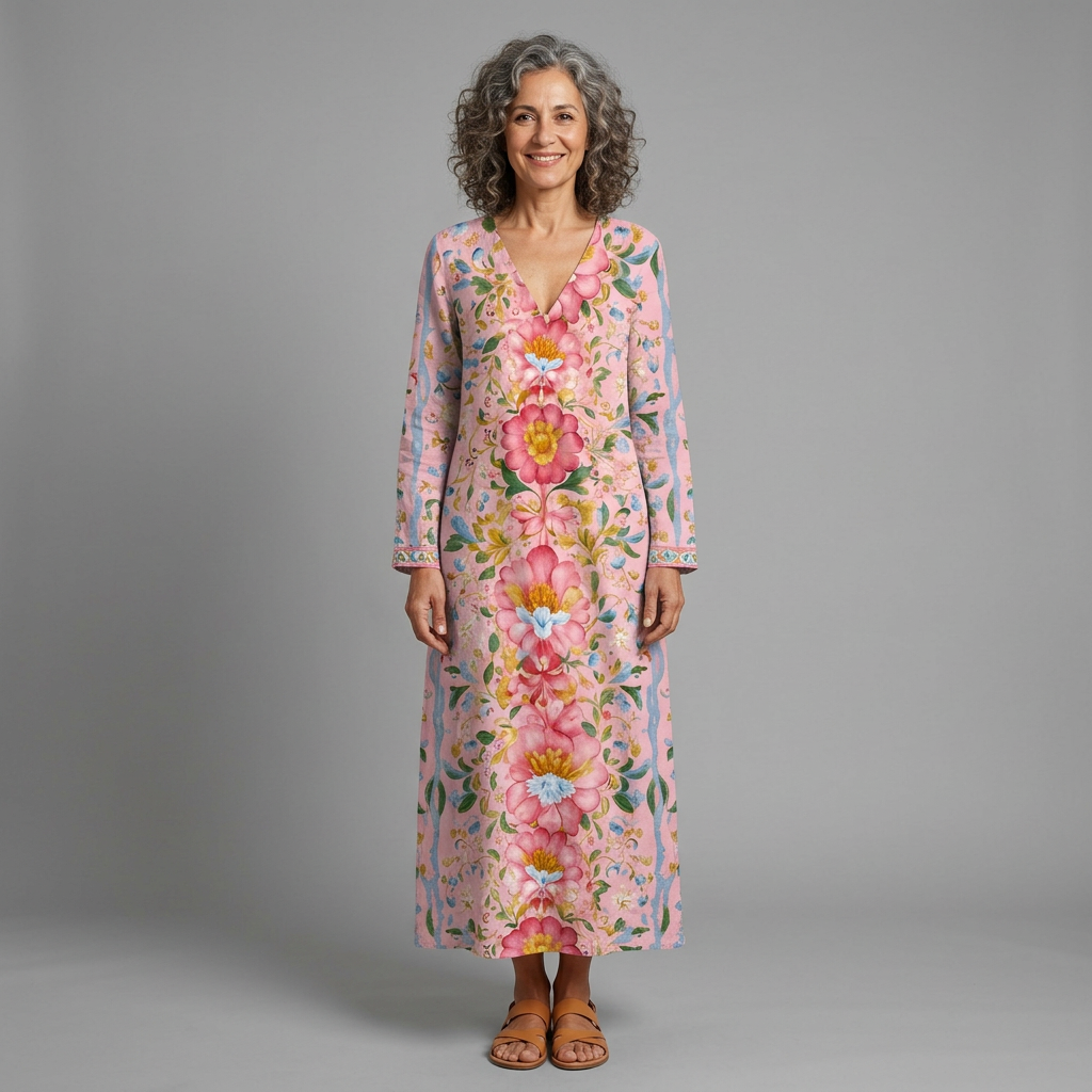 Lucía | Vestido grácil de diario multicolor