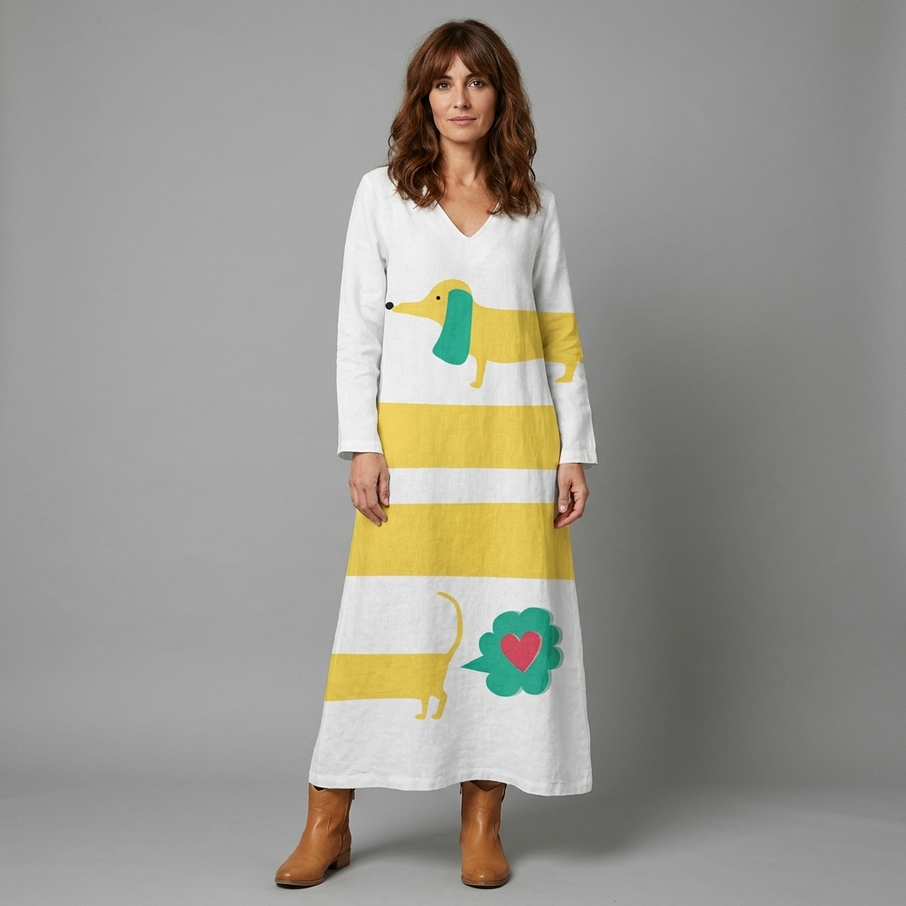 Paula | Vestido bohemio urbano multicolor