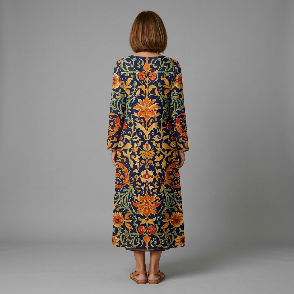 Cristina | Vestido multicolor, relajado y elegante