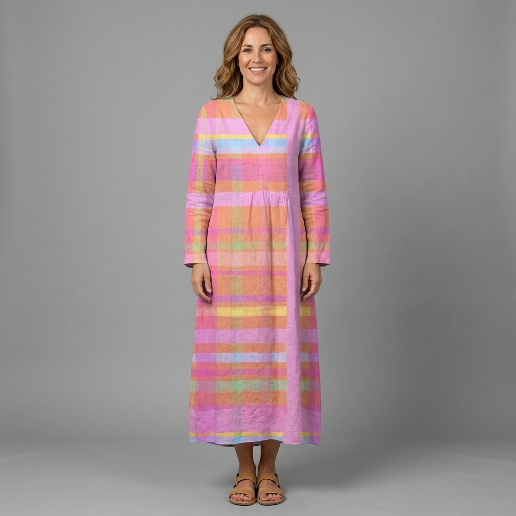 Nuria | Vestido cómodo diario multicolor