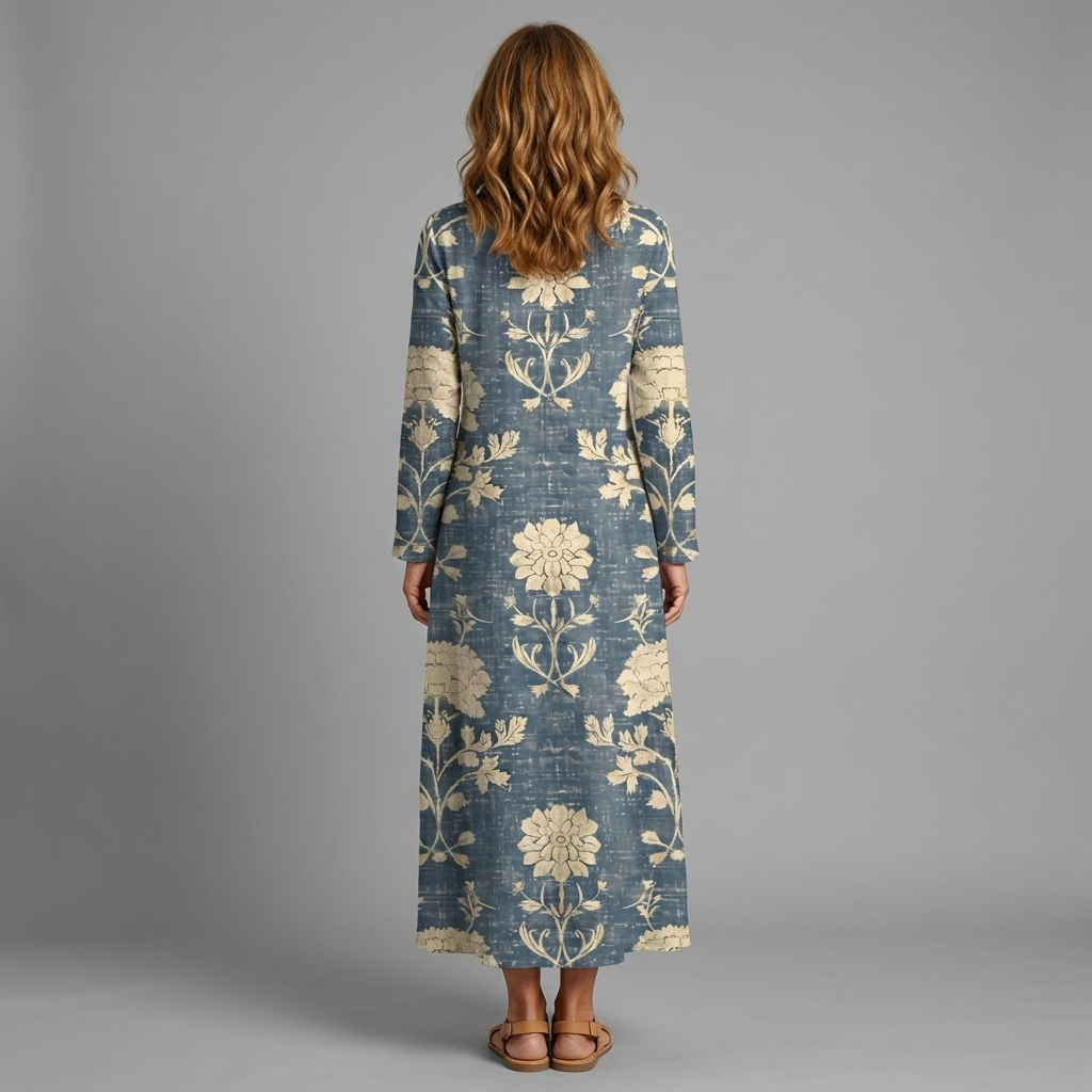 Victoria | Vestido cómodo sin prisas azul