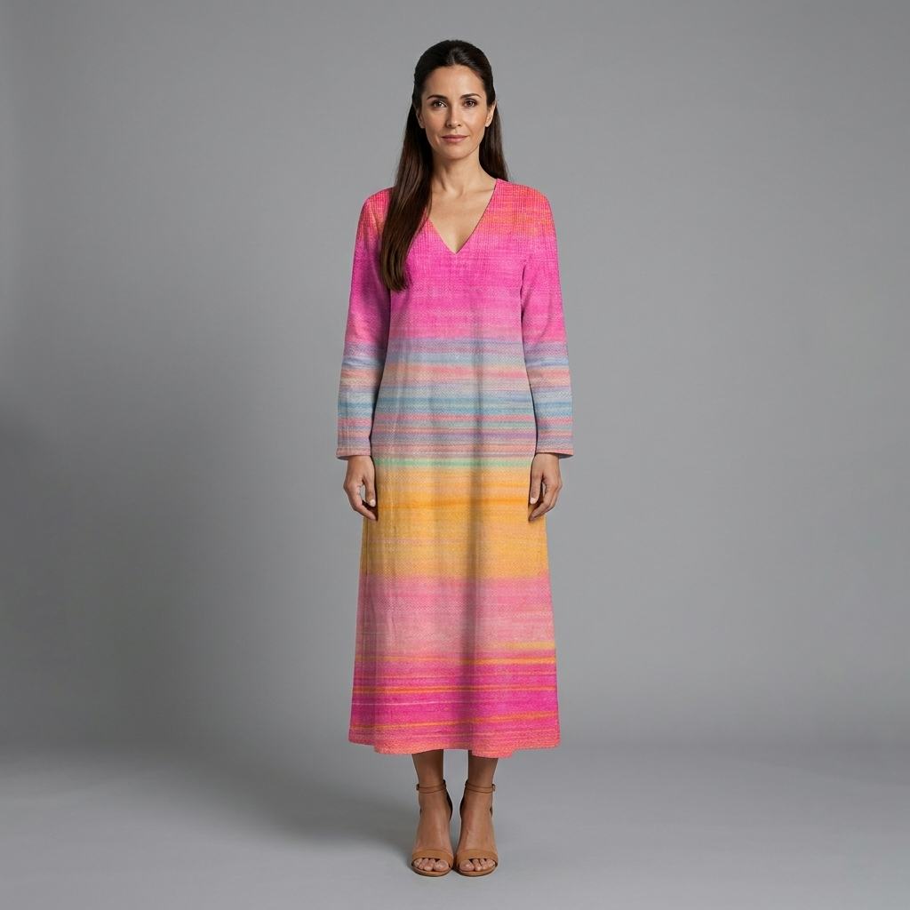 Inés | Vestido de fiesta jardín multicolor