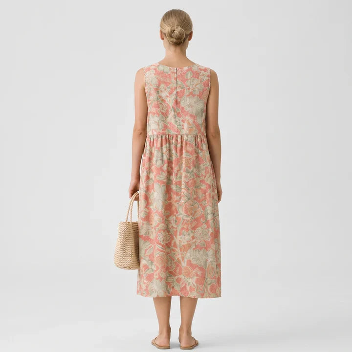 Lara | Vestido midi con estampado floral