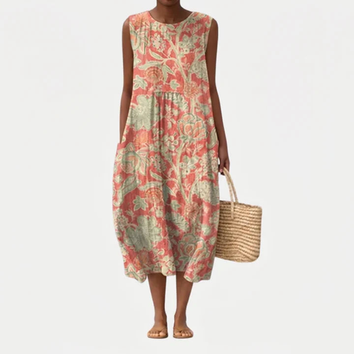 Lara | Vestido midi con estampado floral